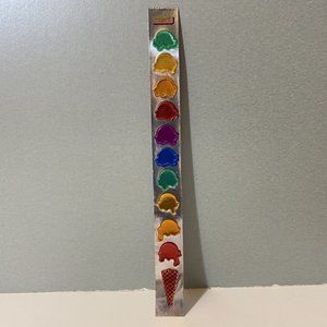 Vintage 1983 Toots Cardesign Metallic Rainbow Cone Ice Cream Stickers